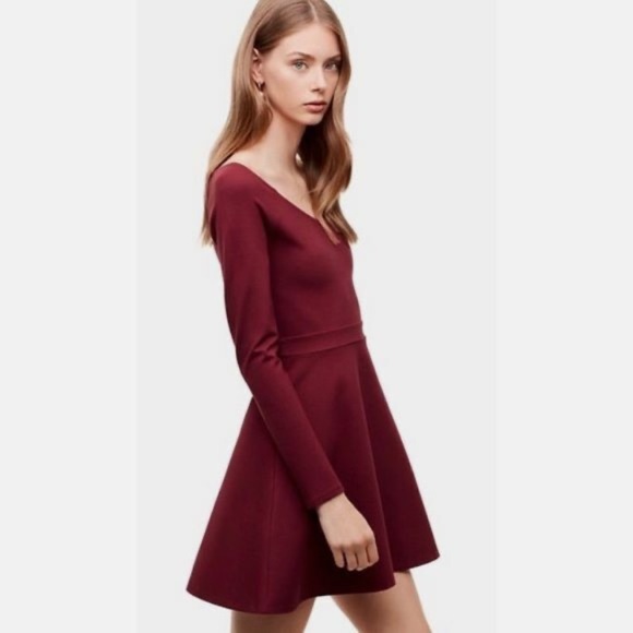 Sunday Best Burgundy Long Sleeve Dress - Picture 2 of 8